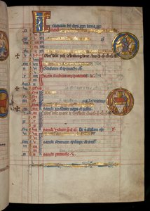 Ms 322 f.3r, Maggio, un uomo che falconeggia, illustrazione dal 
